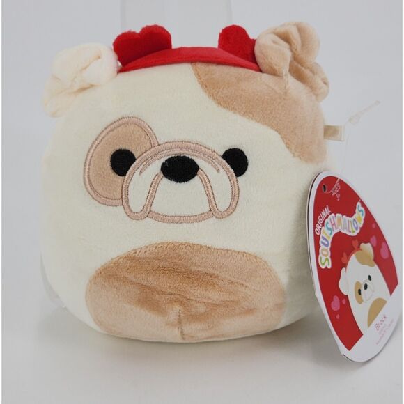 Squishmallows Brock the Bulldog Valentine 4.5" with Tag - Picture 1 of 3